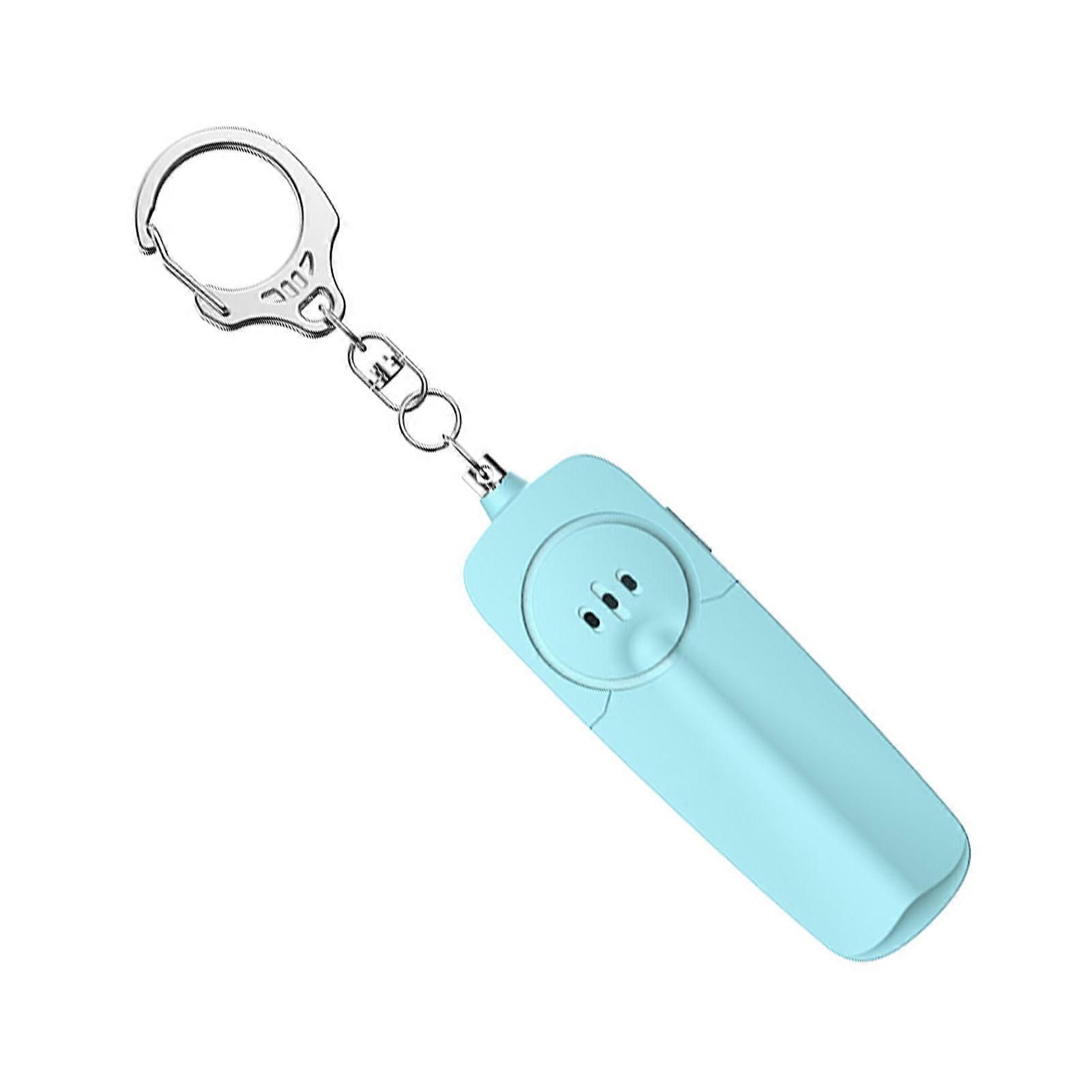 Personal Alarm Keychain 130dB with LED Light 1400mAh Sky Blue