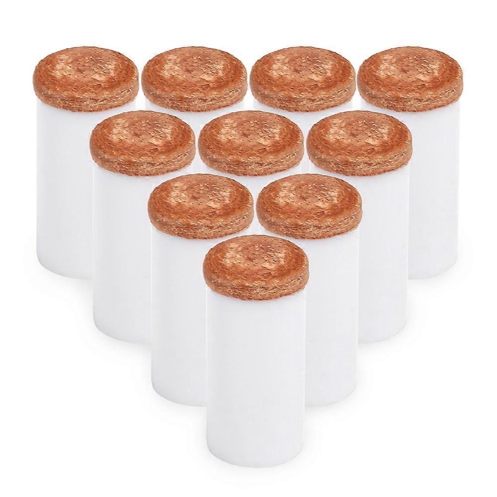 10PCS Pool Cue Tips Hard Plastic Cue Stick Ferrules Billiard Cue Head 12MM / 13MM Outer Diameter