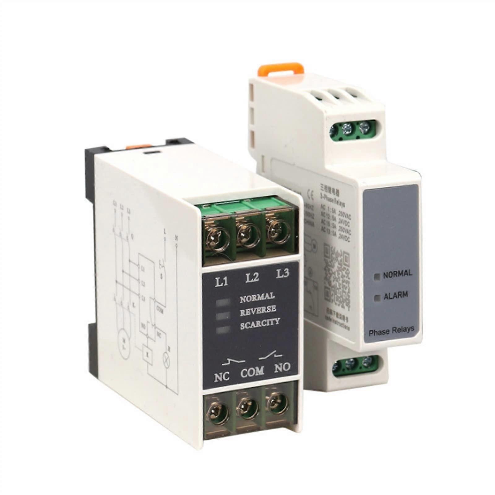 Phase Sequence Paint Phase Relay 220V440V Elevator Motor TG30S XJ12 ThreePhase Phase Sequence Protector Pack of 1