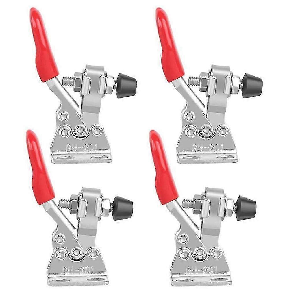 4Pcs Quick Release Toggle Clamp -201 Antislip Horizontal 59Lbs Holding Capacity for Machine Operati