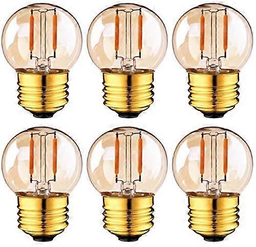 6PACK LED Filament Bulb G40 1W LED Light Filament Bulb, E26 Base, Clear Warm White 2200K, LED Edison Bulb 10W Equivalent, 110120VAC, Dimmable (1)