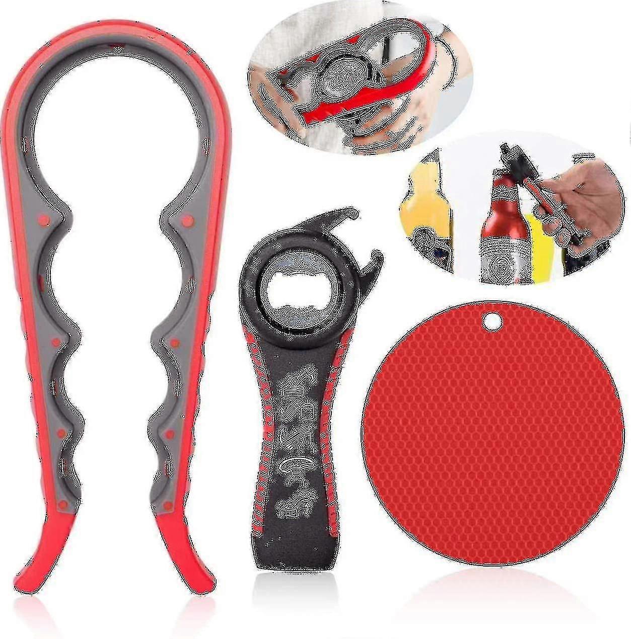 瓶のボトルオープナーノンスリップジャーグリッパパッドゴム瓶缶蓋オープナー