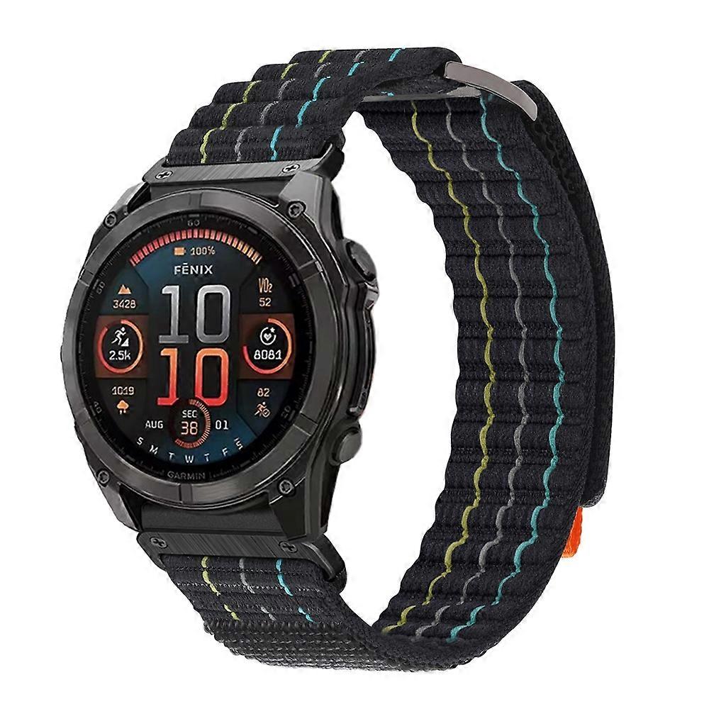 Dual Sections Sports Style Nylon Loop Hook and Loop Fastener Watch Band