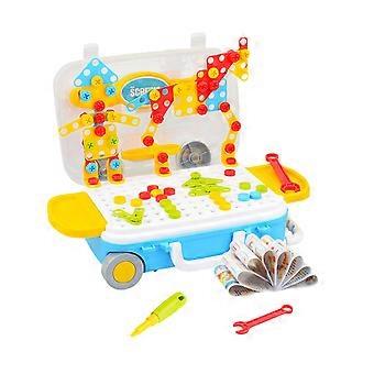 Kids Nut and Bolts Toy Electric Drill Toy DIY Electric Turn Nail Puzzle Design