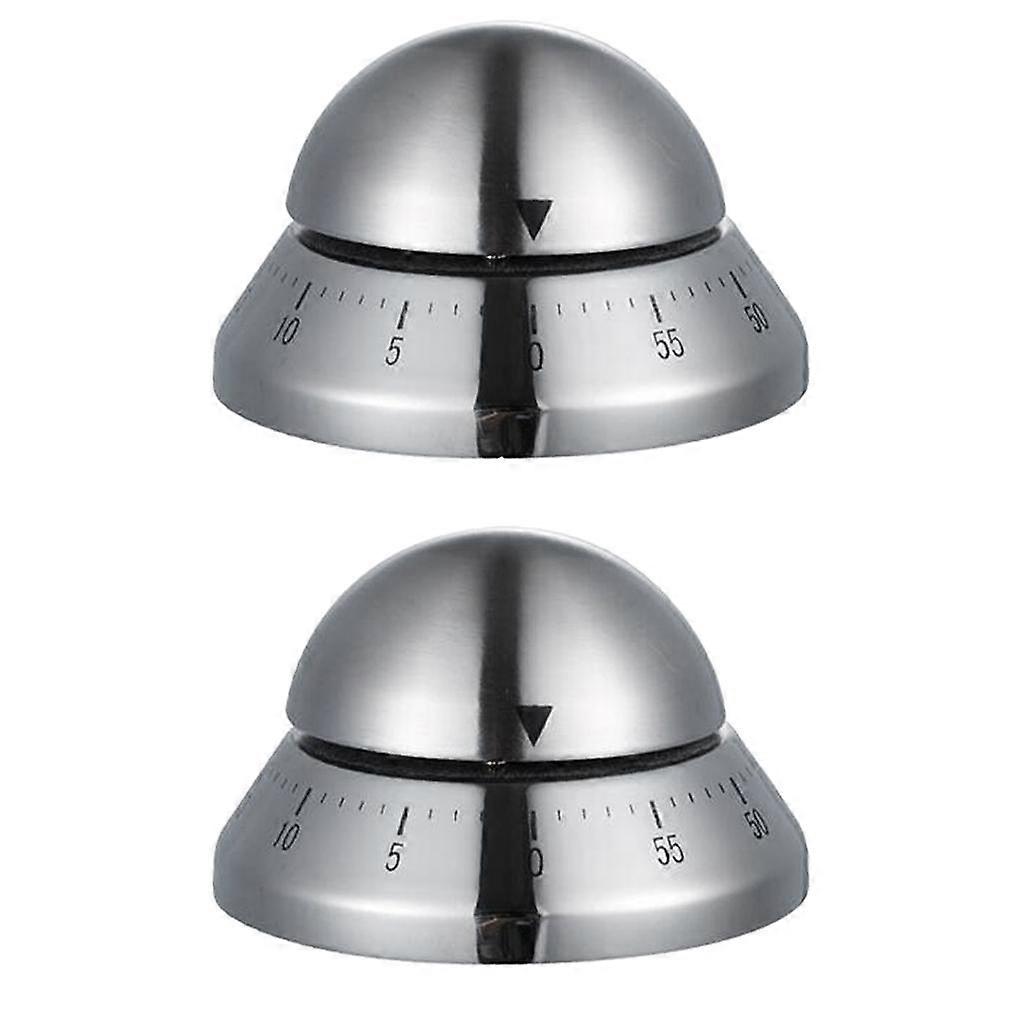 Set Of 2 Round 60 Min Kitchen Countdown Timer Egg Cooking Clock Baking Tool