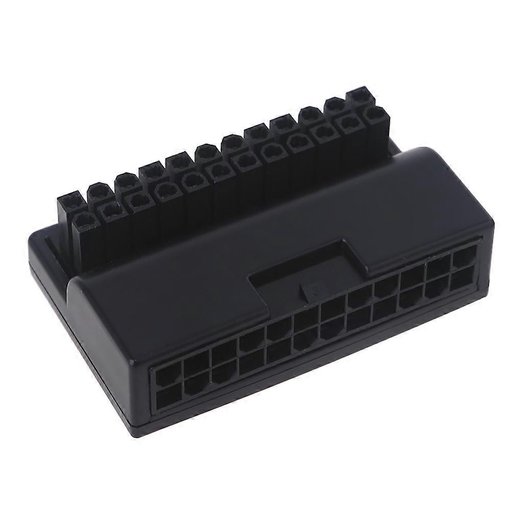 24Pin Turn 90 Degree Connector Steering for Head DIY Computer Accessories Wiring Computer Motherboard Power Supply