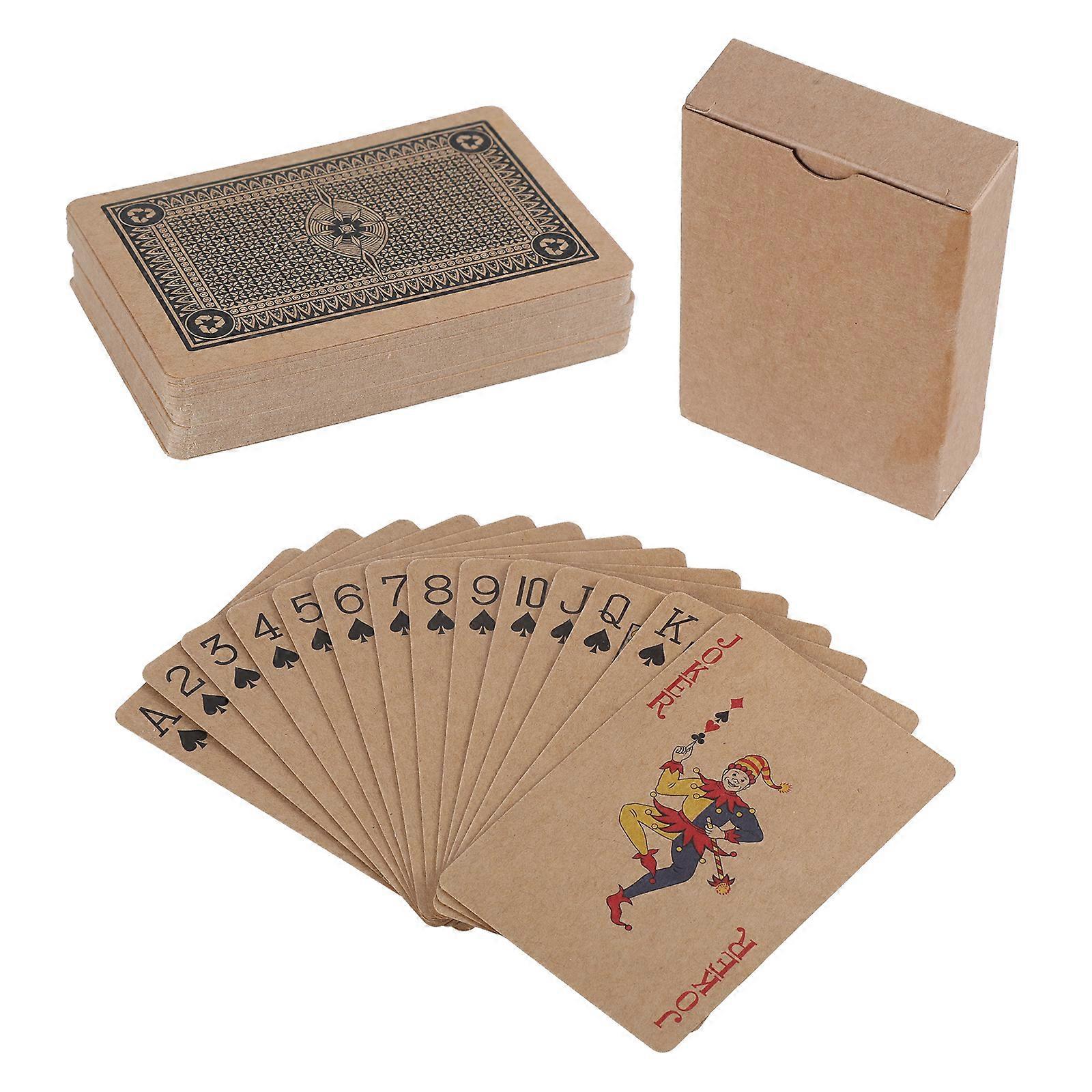 54 Sheet Classical Pattern Simple Style Packed Paper Playing Cards Poker Deck Magical Tricks Tool Cool Tricks Card Game