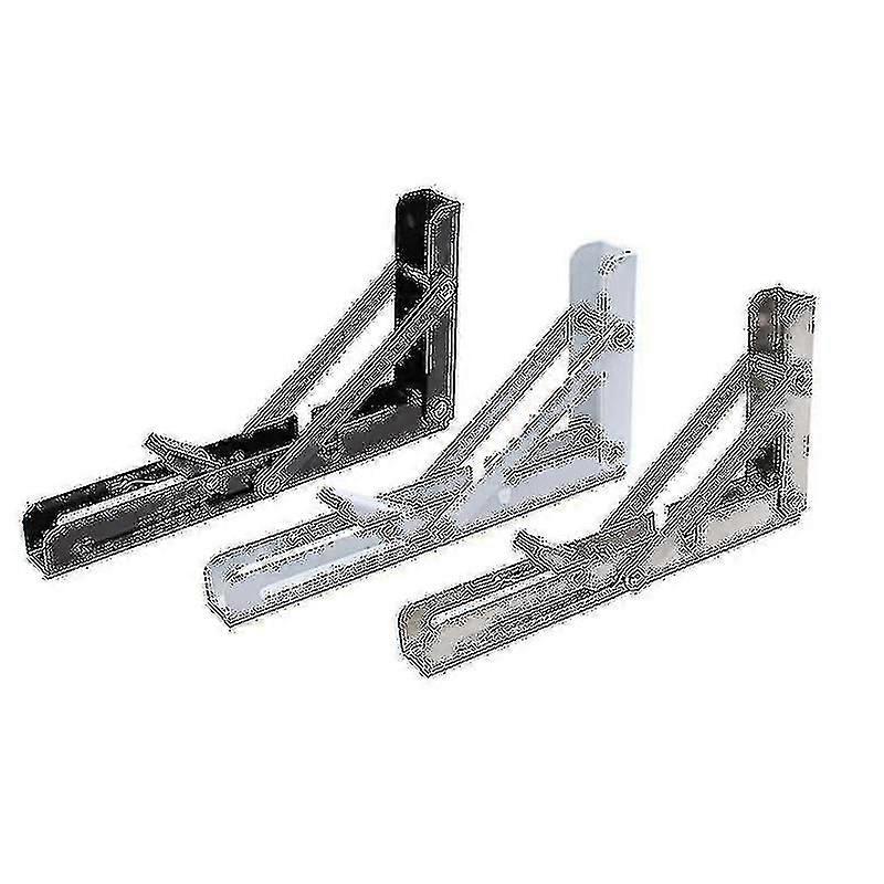 2 Pcs Folding Shelf Brackets, Wall Mounted Foldable Table Hinge Space Saving for Kitchen Counter Cabinet DIY