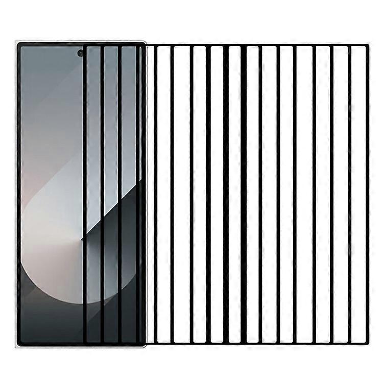 RURIHAI 10PcsはSamsung Galaxy Z Fold6 5Gスクリーンプロテクター高アルミニウムシリコンガラスフィルムと互換性があります