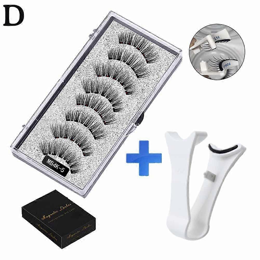 5 Magnetic False Eyelash Set Magnetic Eyelashes with Clip for Daily Wear