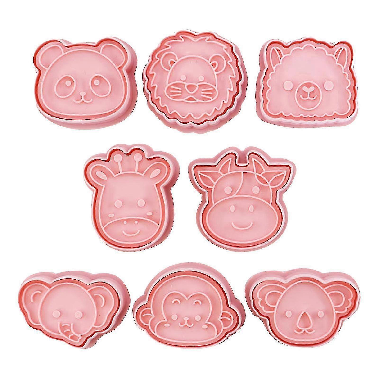 8 Pcs Lion Panda Cookie Cutters Cartoon Bakeware Tools