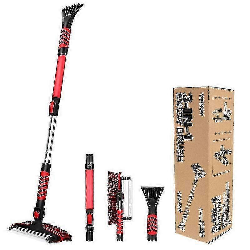 Red Refrigerator Accessories Yarnow Extendable Snow Brush Ice Scraper Detachable Ice Frost Removal