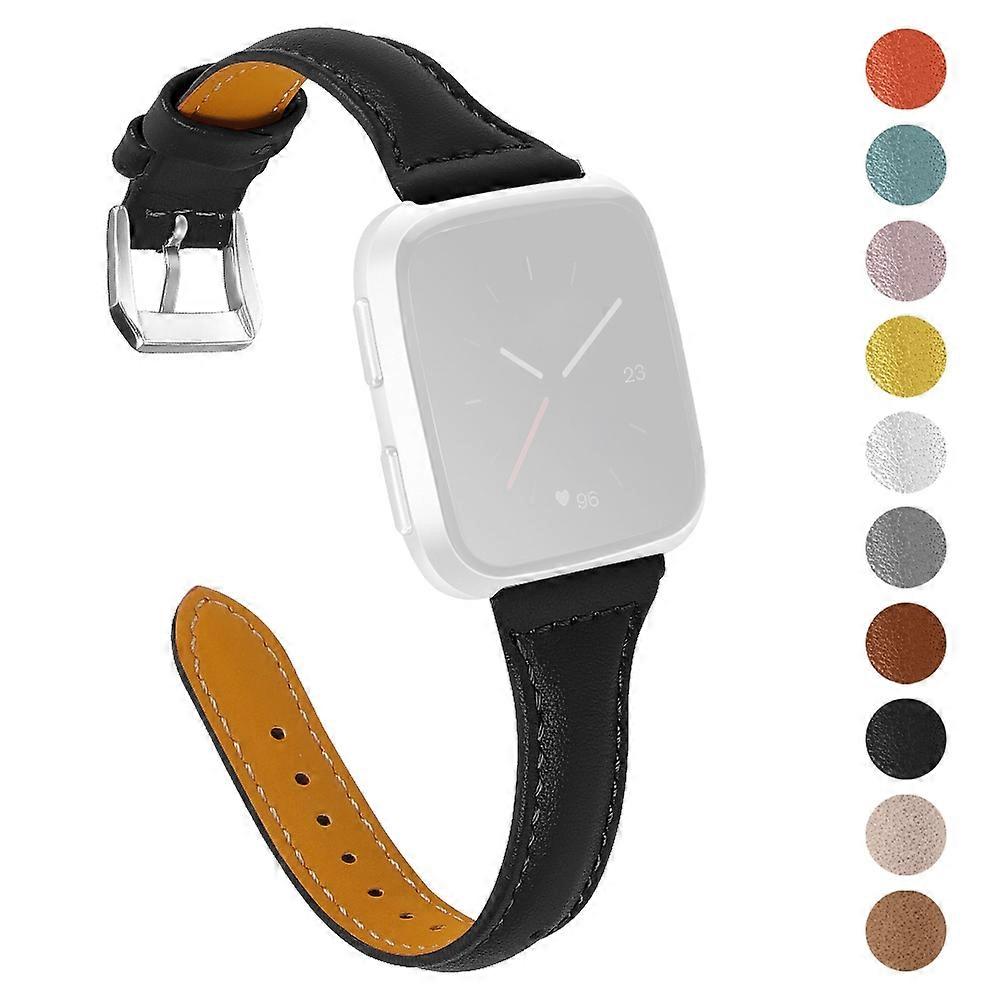For Fitbit Versa 2/Versa/Versa Lite/Versa SE Stylish Cowhide Genuine Replacement Smart Watch Strap