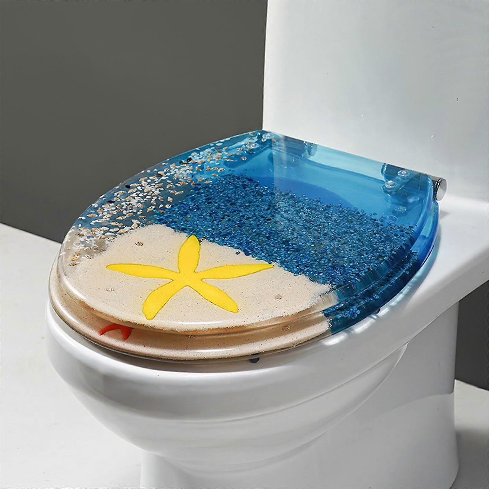Polyresin Toilet Seat with SoftClose, Quick Release, for U/V/O Type 42cm36cm