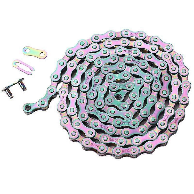 1speed bicycle chain, rainbow color, singlespeed bicycle chain, 104 links, MTB/road bike replacement bicycle parts bicycle chain 1s