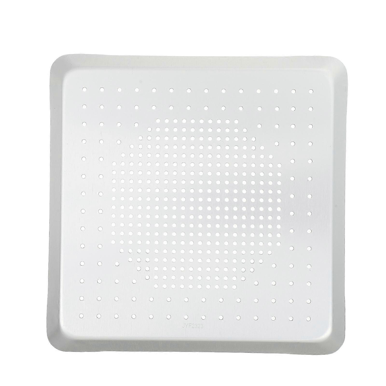 Silver Aluminium Alloy Pizza Baking Pan with Perforated Design for Easy Demoulding and Fast Baking 12.5 Inch