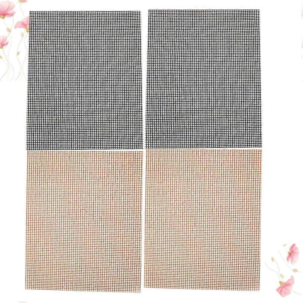High Temperature Resistance Grill Mats For Bbq Barbecue Grid Mat Barbecue 33x40CM Fiberglass 4Pcs