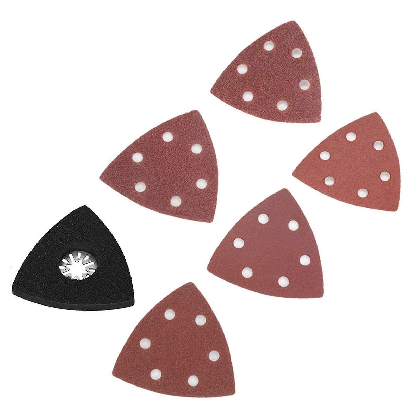 Triangular sandpaper pad for hook and loop sandpaper Suitable for hardwood