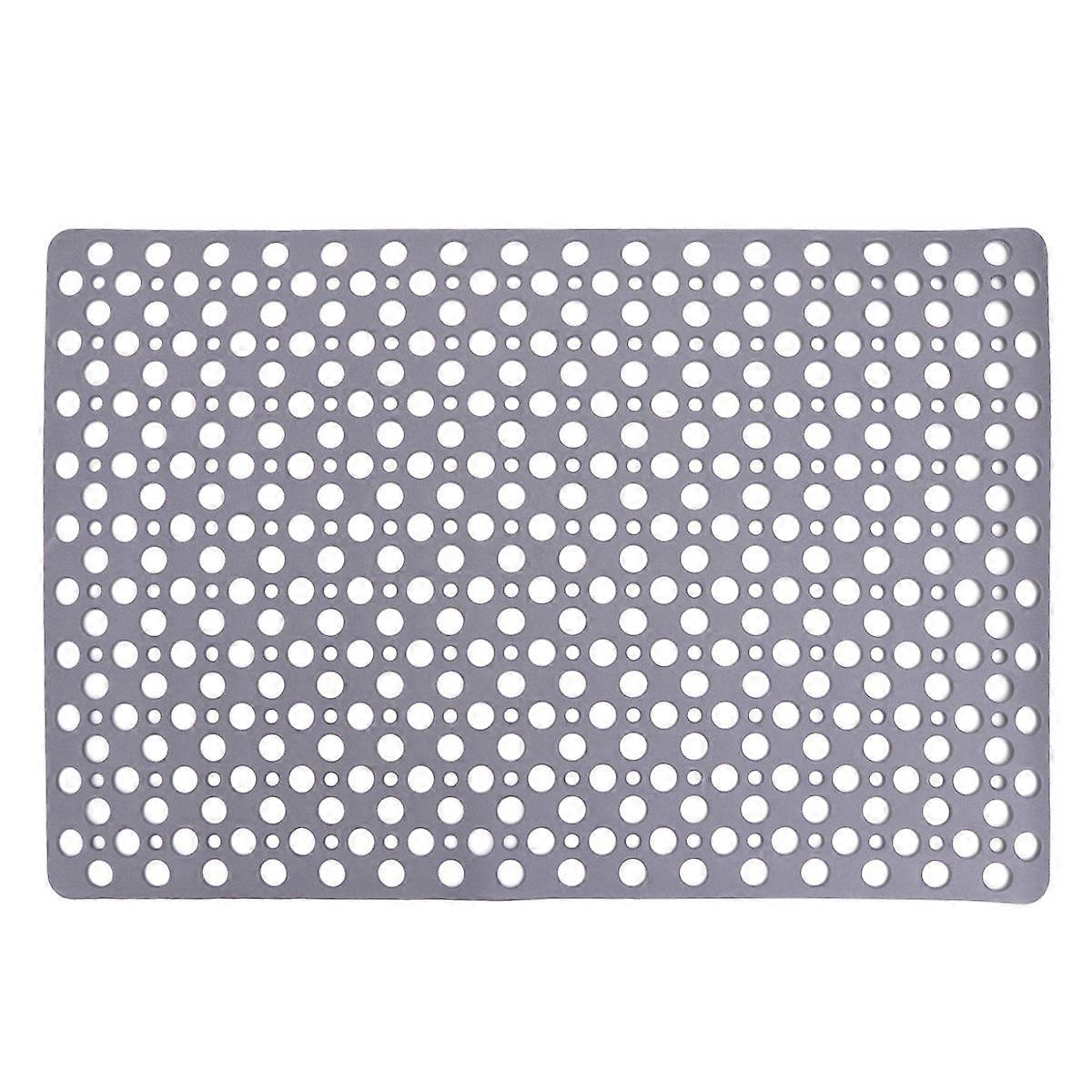 Bath Mats For Bathroom Rectangular Foot Pad Hollow Design Bathing Home Use Grey 60x90cm 1Set
