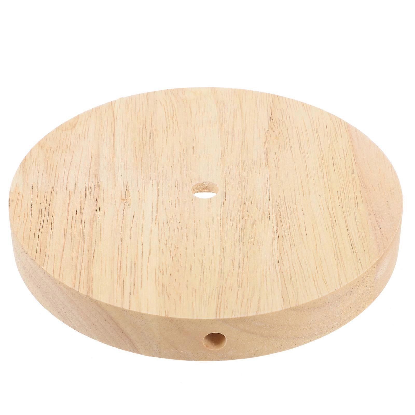 Natural Wooden Base Wooden Round Display Base For Diy Enthusiasts 150MM Diameter 1Set