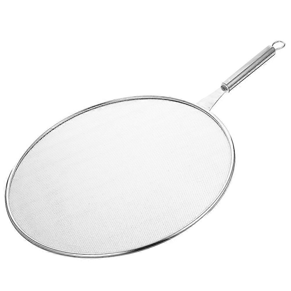 Stainless Steel Fine Mesh Splatter Screen with Comfort Handle for Frying Pan – Kitchen Tool to Prevent Oil Splattering and Keep Cooking Safe