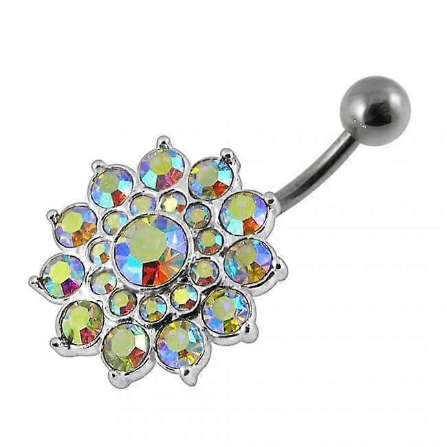 Multi Layered Flower Non-moving Belly Ring