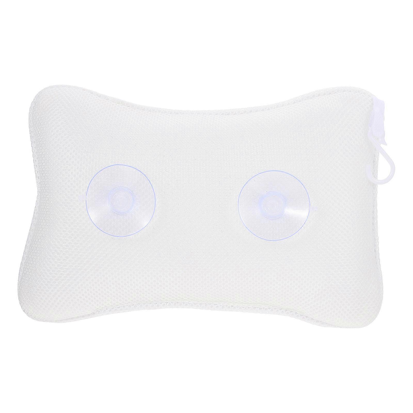 Here's a refined and professional product description for the **"1pc Comfortable Mesh Bath Tub Pillow With Strong Suction Cups Practical Spa Headrest