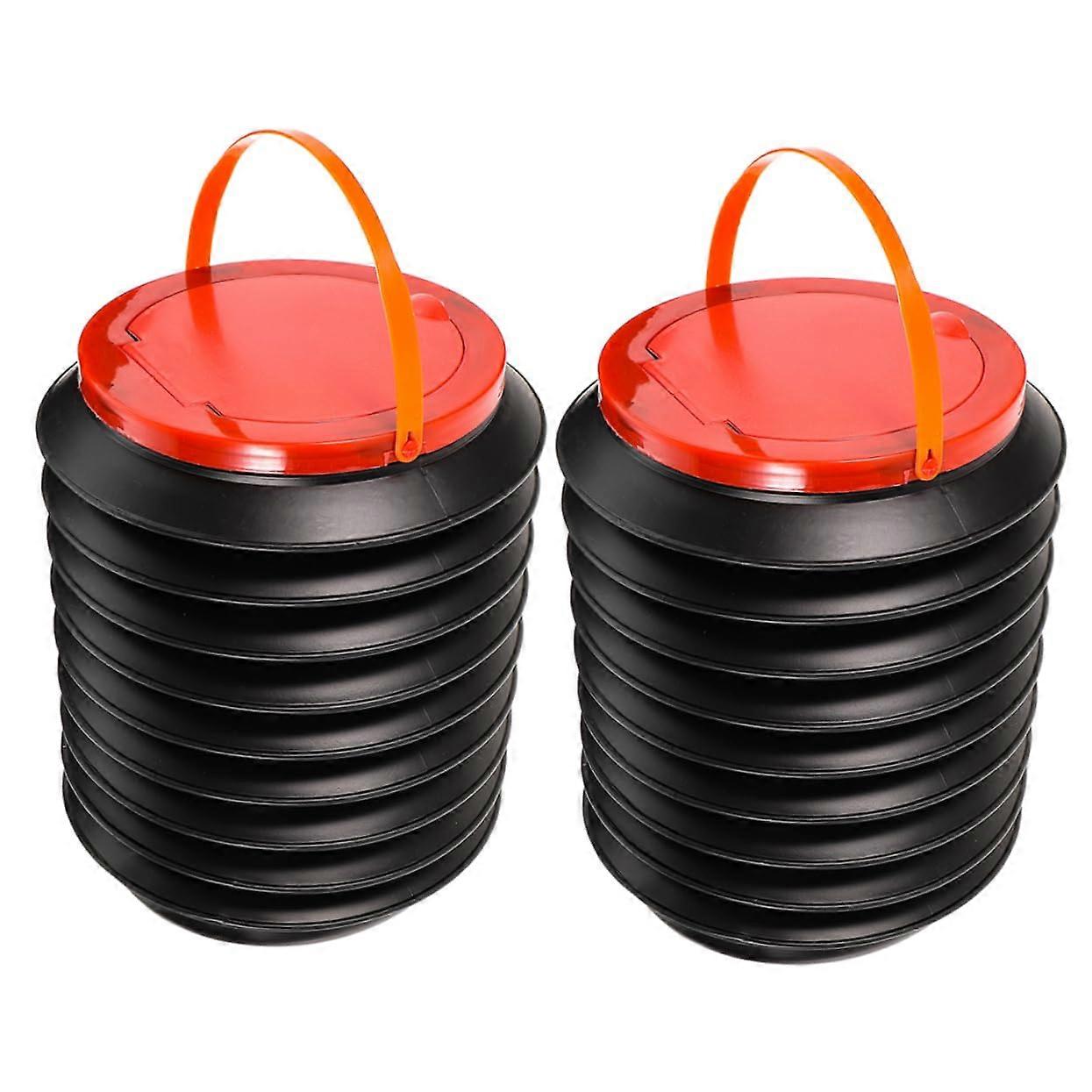 Pack of 2 Collapsible Trash Can Outdoor B Foldable Fishing Bin