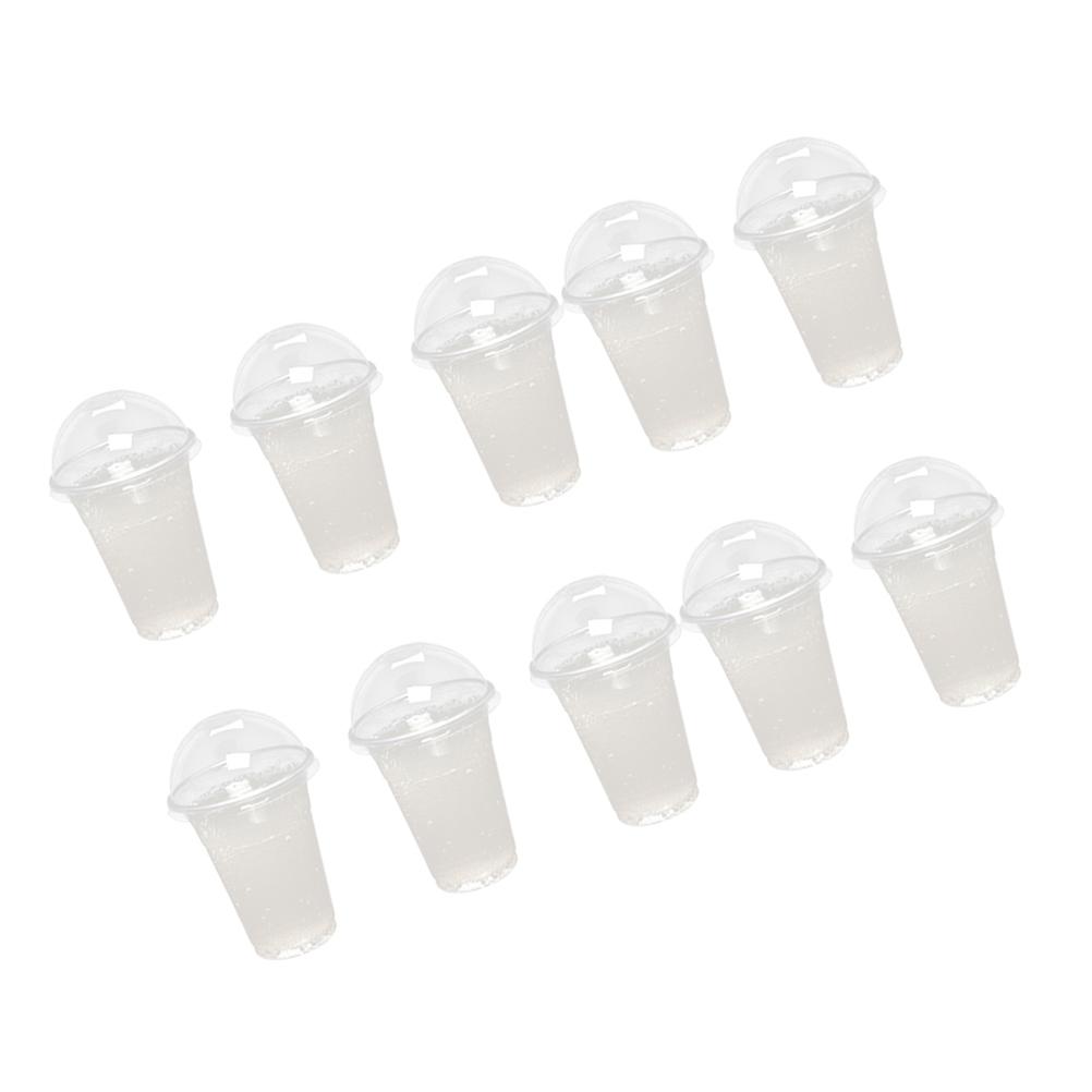 Clear Drinking Cups Smoothie Cups With Lids Resistant Cracking Non Absorbent 500ml 50 Pcs