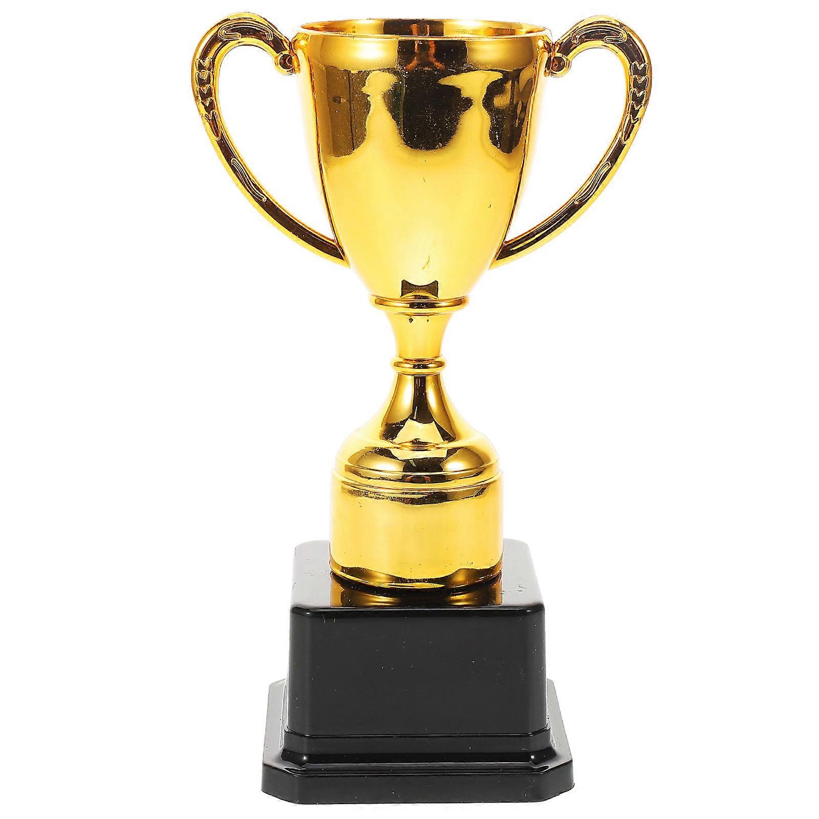 Plastic Trophy Award Parent-Child Game Prize Day 17.50X11.00X11.00CM Golden Color 1Pc