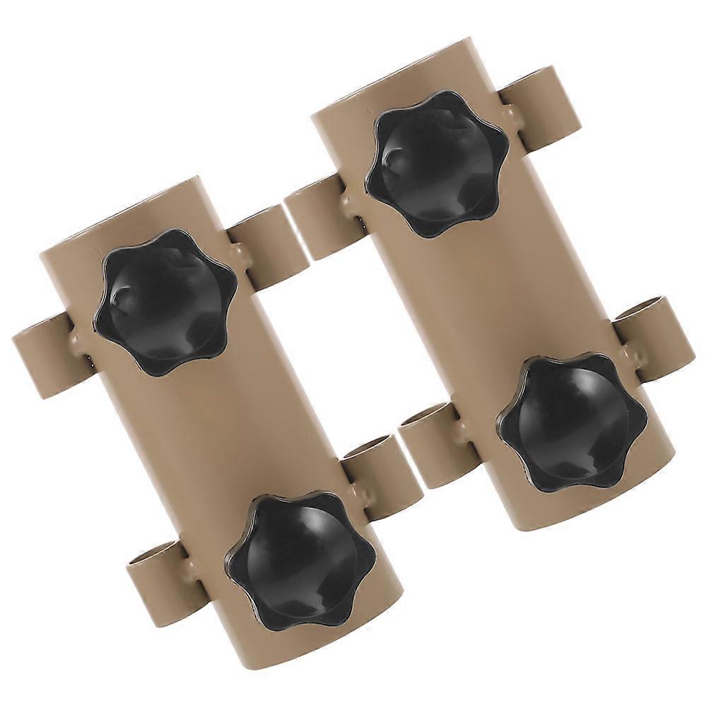Canopy Tent Support Rod Wear Resistance Khaki Color Camping 2Pack