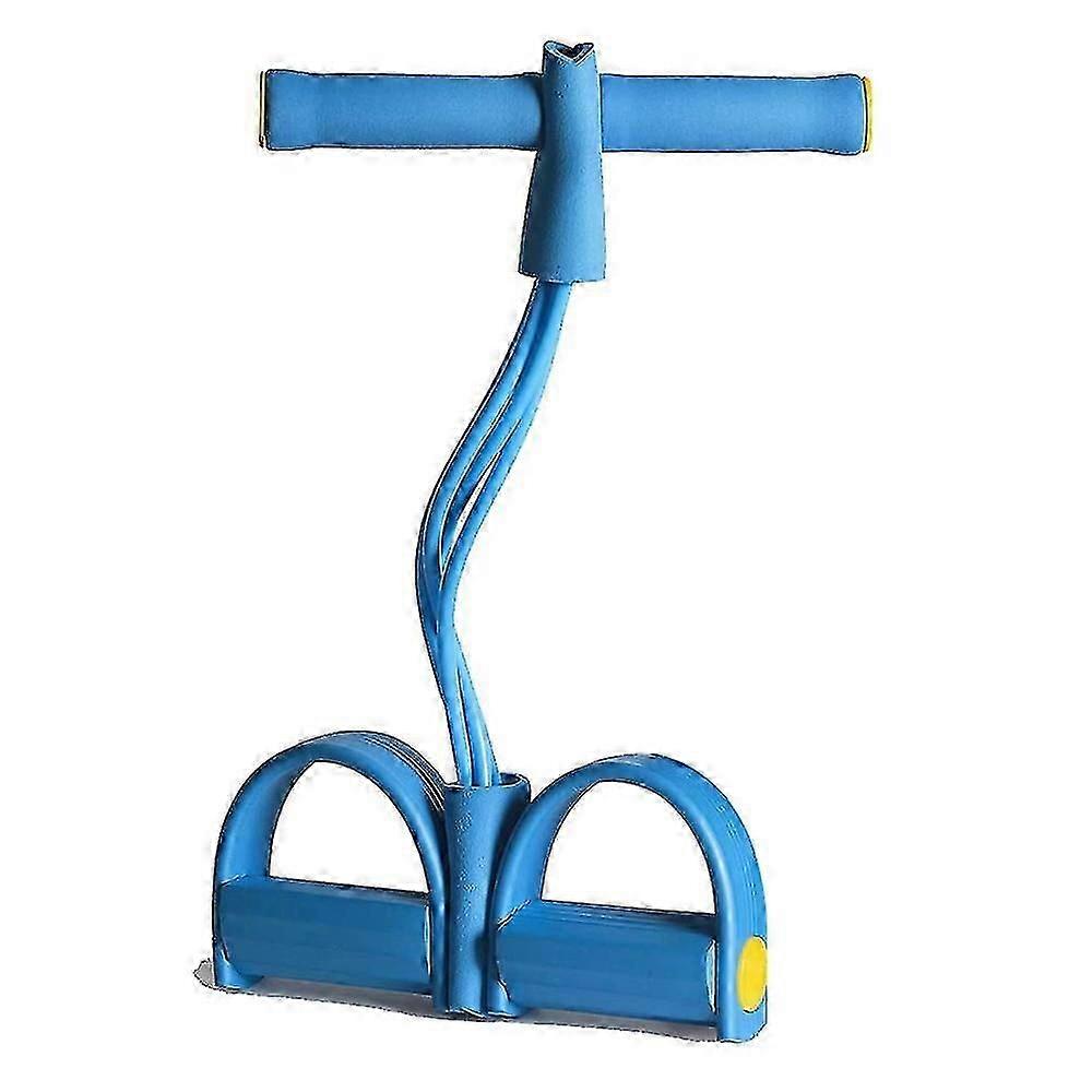 ペダル抵抗バンド、4チューブナチュラルラテックスヨガペダルプーラー抵抗バンド、多機能テンションロープ