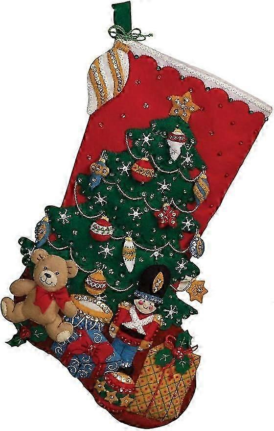 Stocking Felt Applique Kit, Cotton, Multicolor