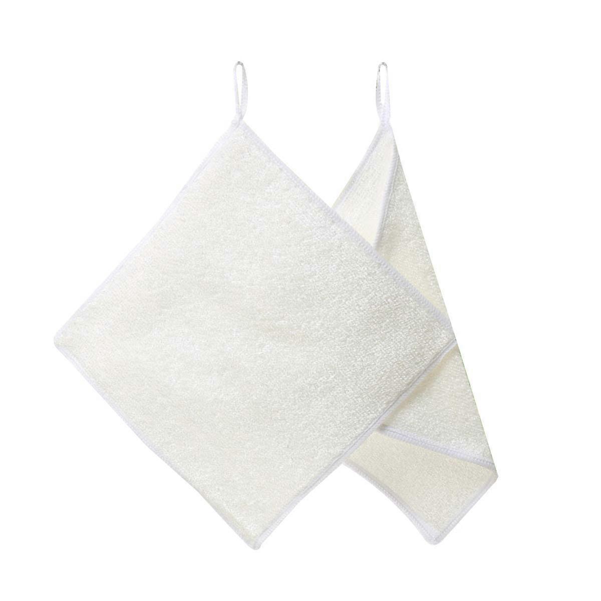 Multi-Purpose Clean Towel Microfiber Non-Scratch Bacteria-Resistant Quick Drying 25X25CM White 1Pack