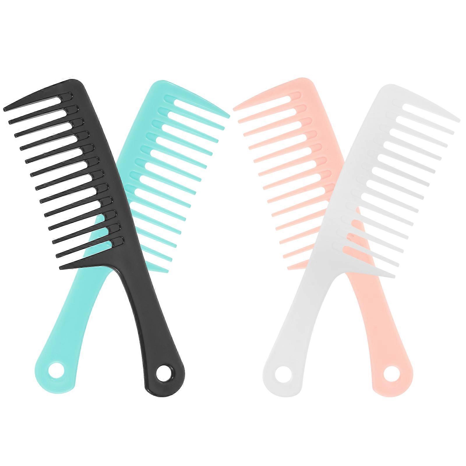 Stylish Hairdressing Combs Wide Tooth Comb For Home Use Men Women 4Pcs