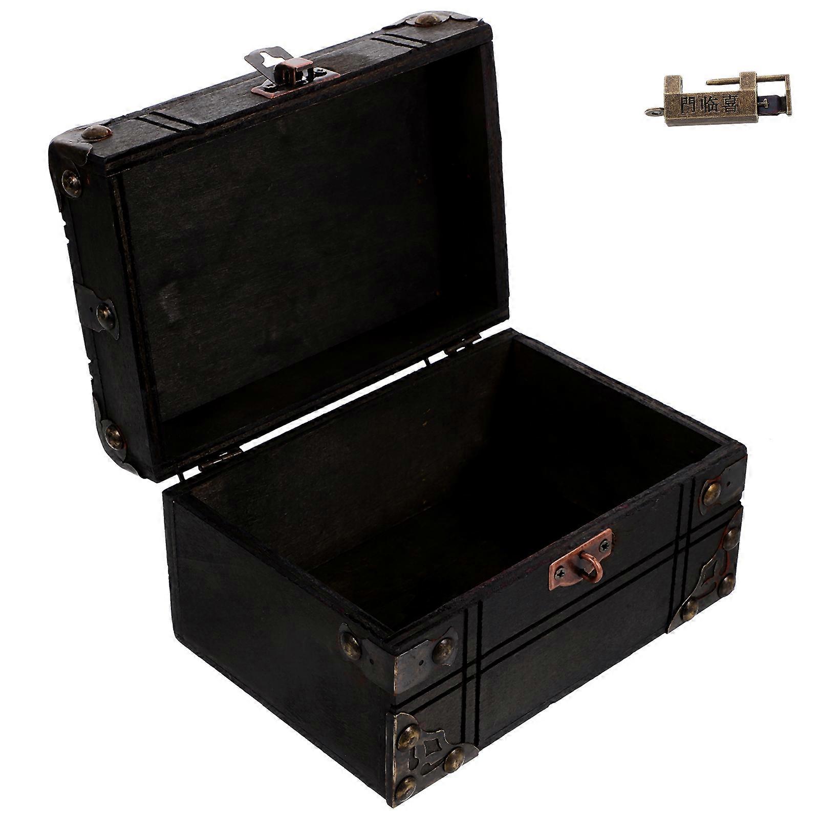 ビンテージ収納チェスト木製ジュエリーチェストホームデコレーション長方形形状1セット