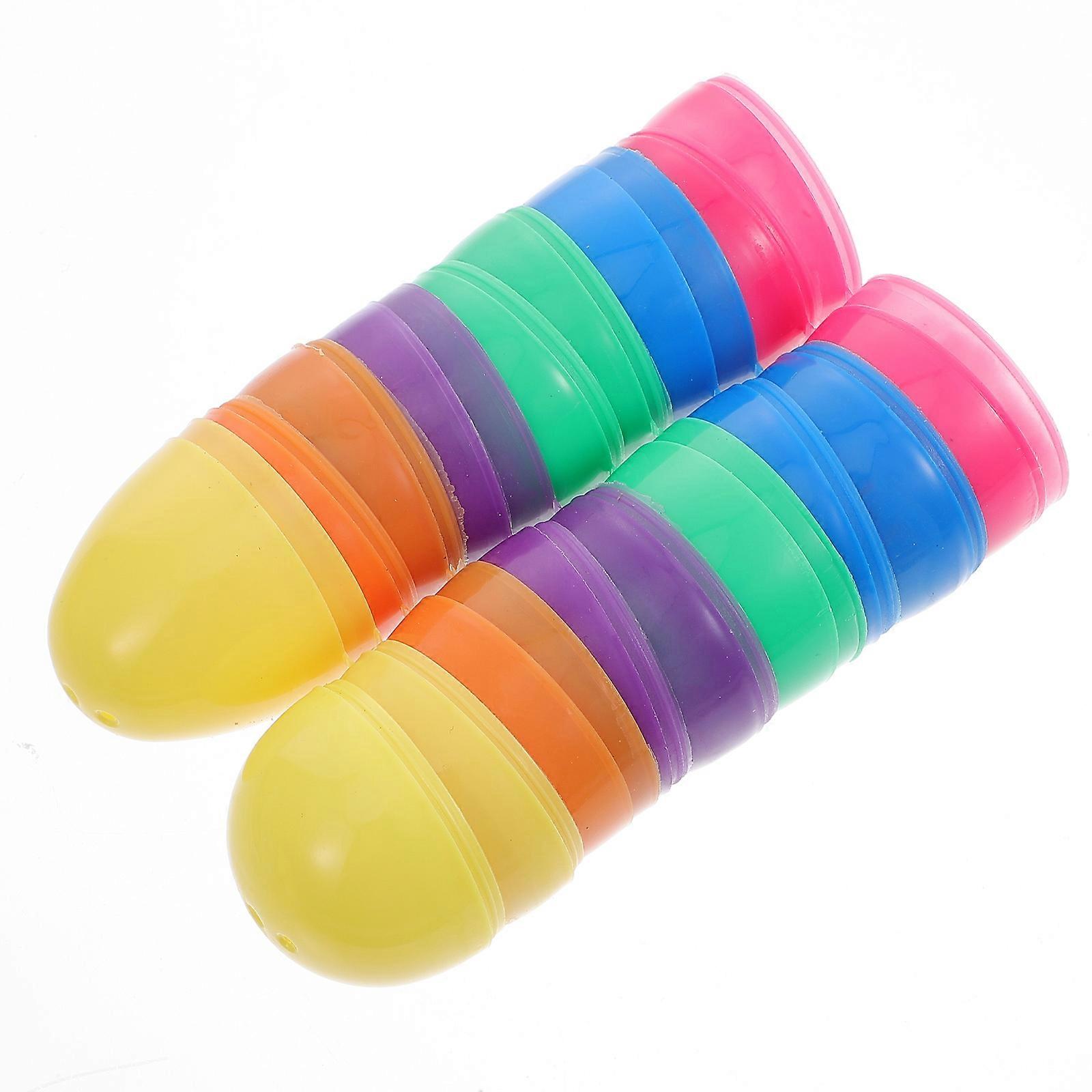 Artificial Eggs Easter Party Eggs Children Easter Eggs Assorted Color 6.00X4.00X4.00cm 2.4X1.6X1.6in 36Pcs