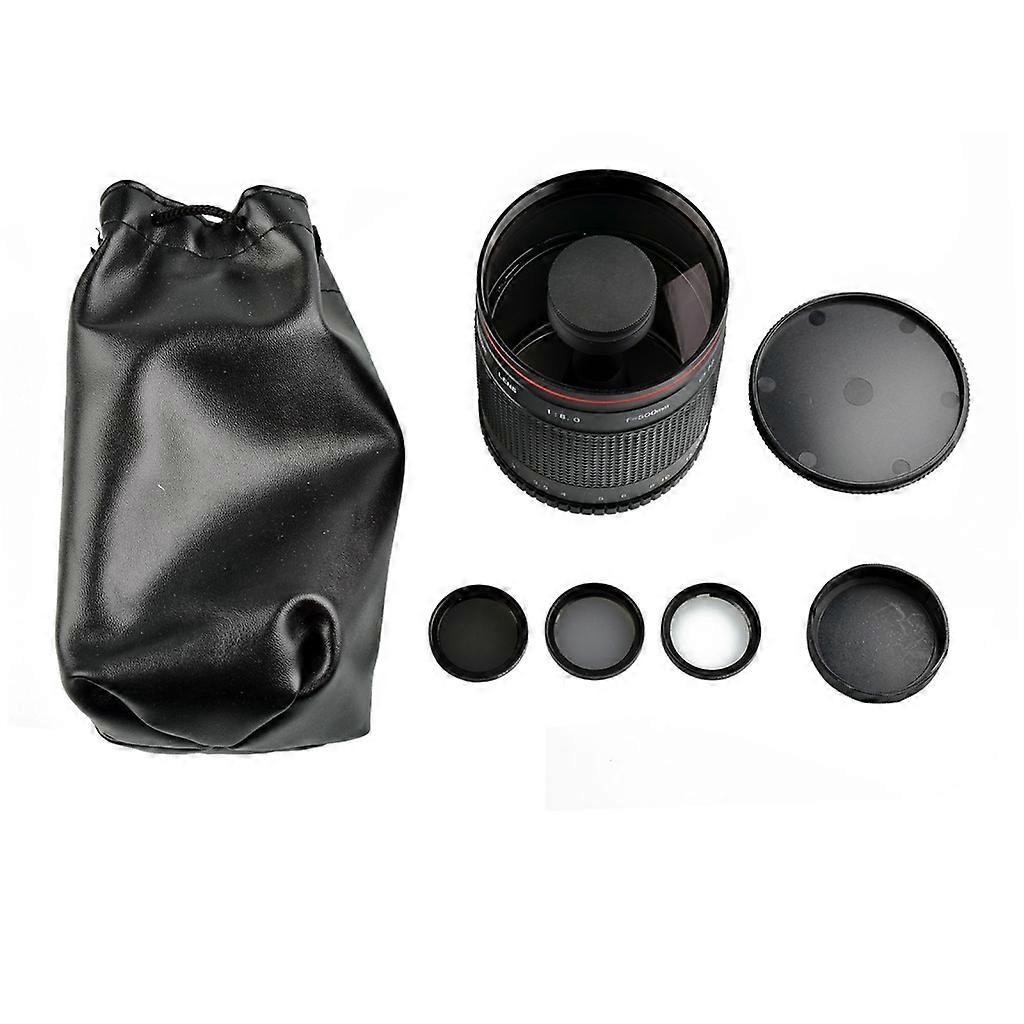 500mm Super Telephoto Lens with T-Mount Adapter Camera Accessories Compact Size for Multi-Thread Photography