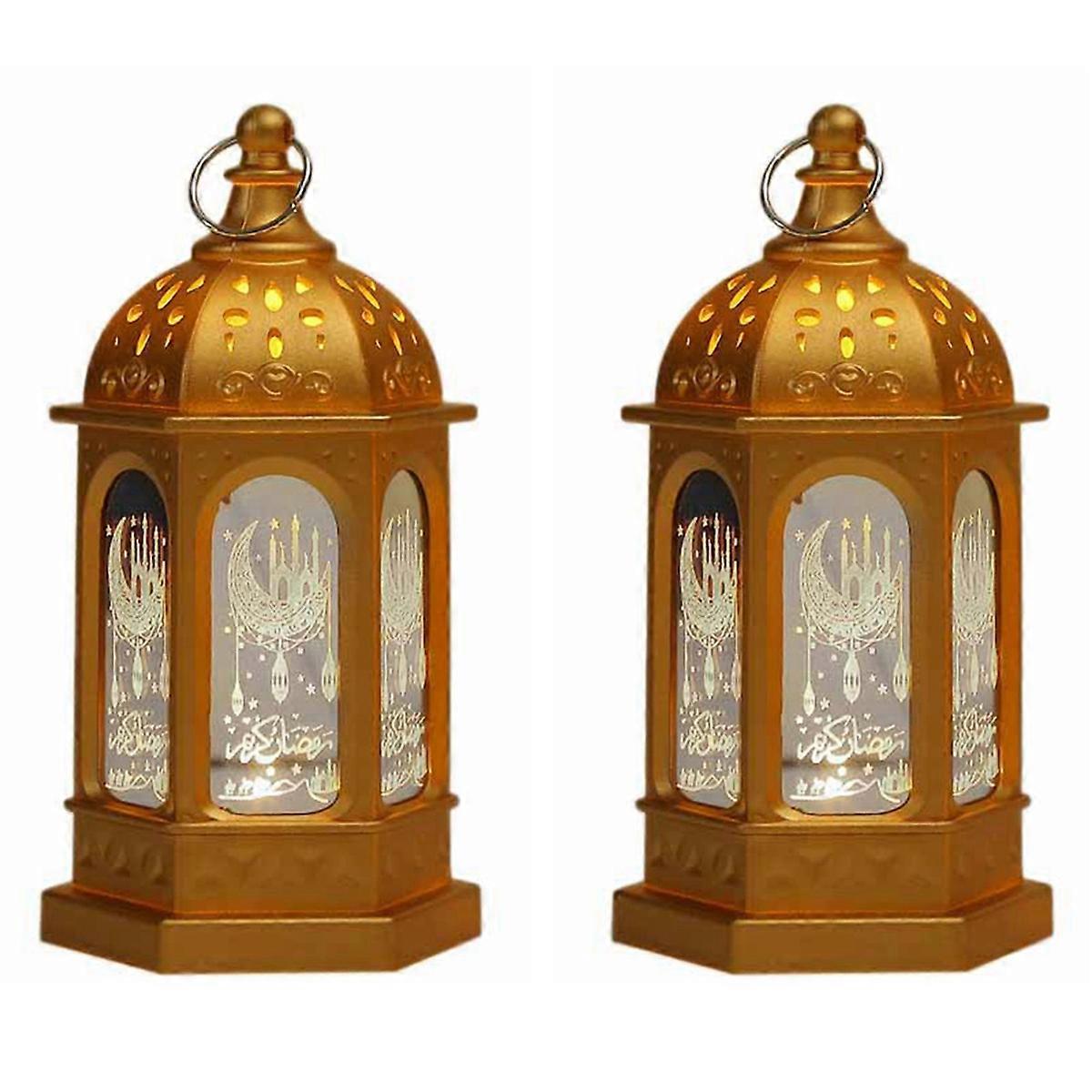 Eid Mubarak Lantern Ornaments Ramadan Lantern Nightlight Lighting,J