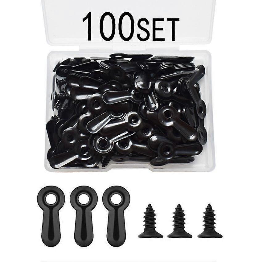 160pcs Picture Frame Button Fasteners Picture Frame Hardware Backing Clips Hardware Clips With Screws For Craft Hanging Photos Black