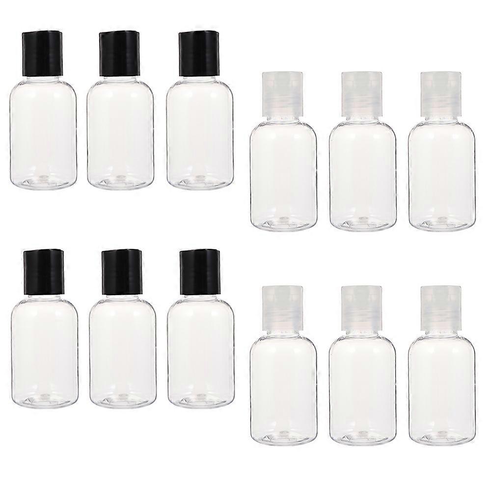 Travel Liquid Container Reusable Containers 12Pcs 50ml Square White PET Bottles For Women