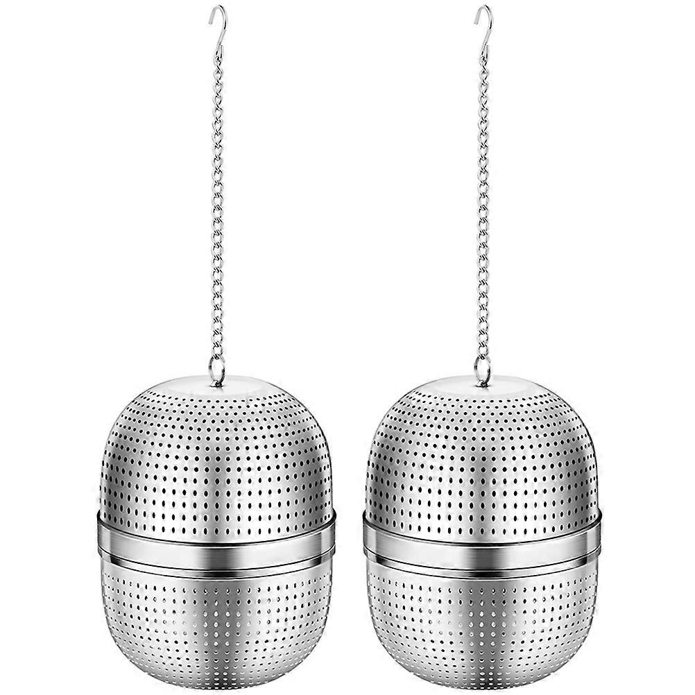 Loose Leaf Tea Steeper Hanging Design Silver 2Pcs