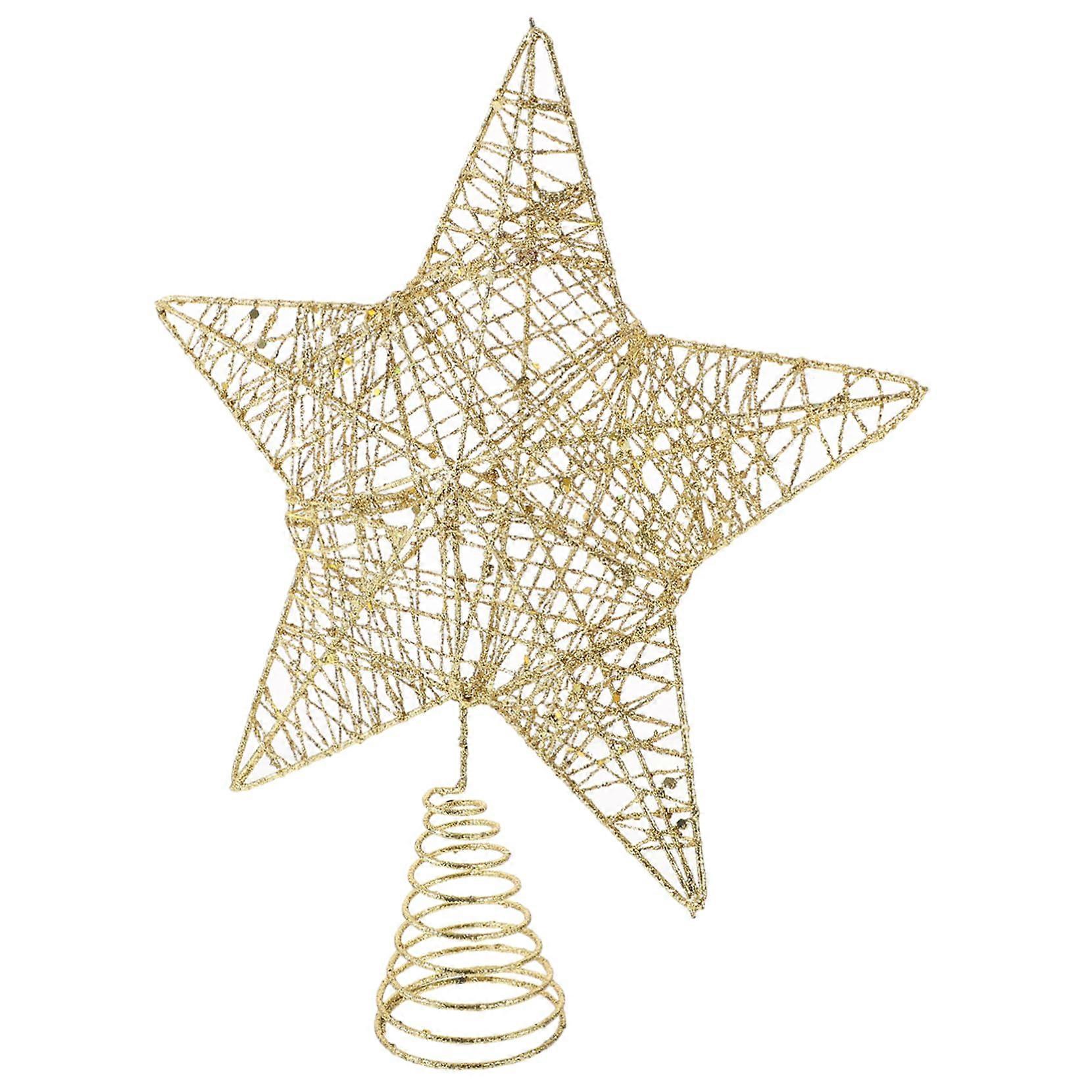 Christmas Tree Topper Star Shaped, Reusable Festive Decor, Fits Most Christmas Trees, 1 Piece