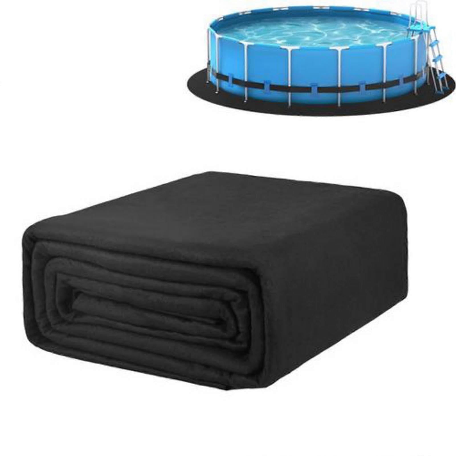 4.7m Black Puncture-Proof Under-Pool Mat for Above-Ground Round Pools, Durable Waterproof Outdoor Floor Protection 549 x 549 cm