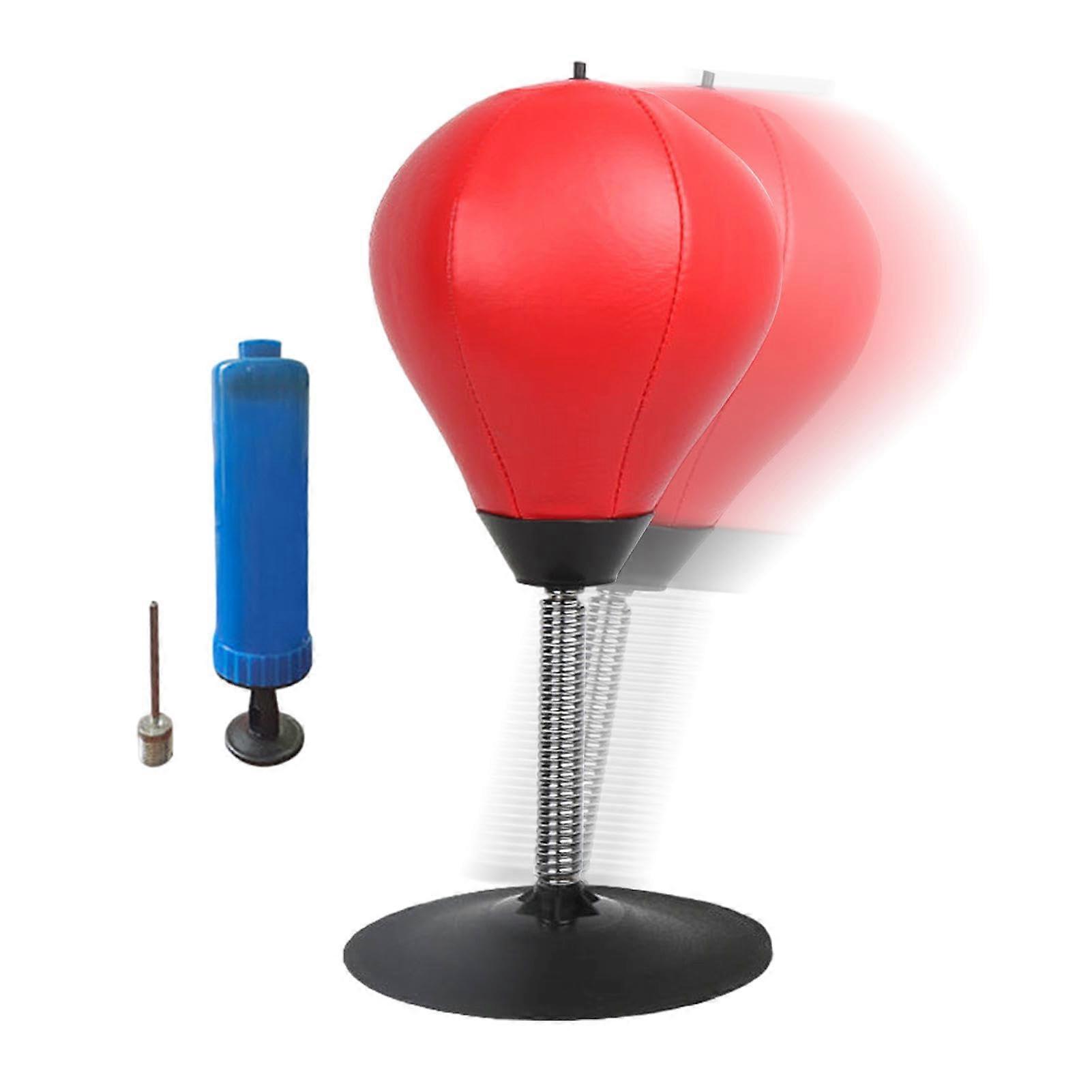 Speed Bag Punching Bag for Kids with Suction Cup Quick Training Ball, Red