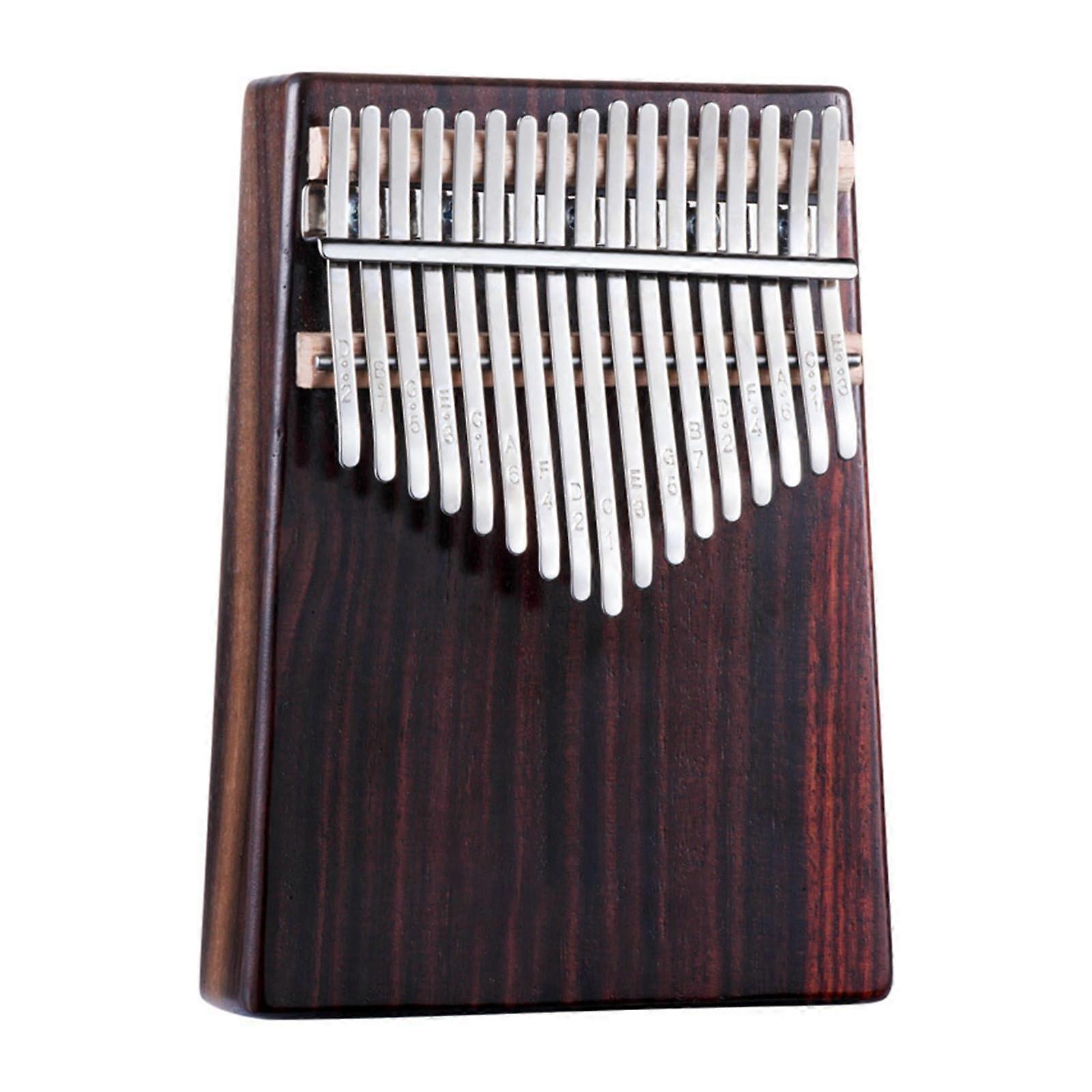 Kalimba 17 Keys Thumb Piano for Beginners Portable Wooden Finger Instrument with Tuning Hammer and Songbook