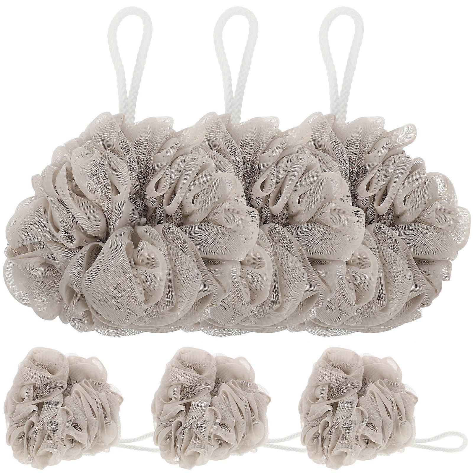 6pcs Portable Bathing Balls, Compact Loofah with Lanyard for Easy Use – Exfoliating Shower Sponges for Back, Neck & Shoulders, Deep Skin Cleaning