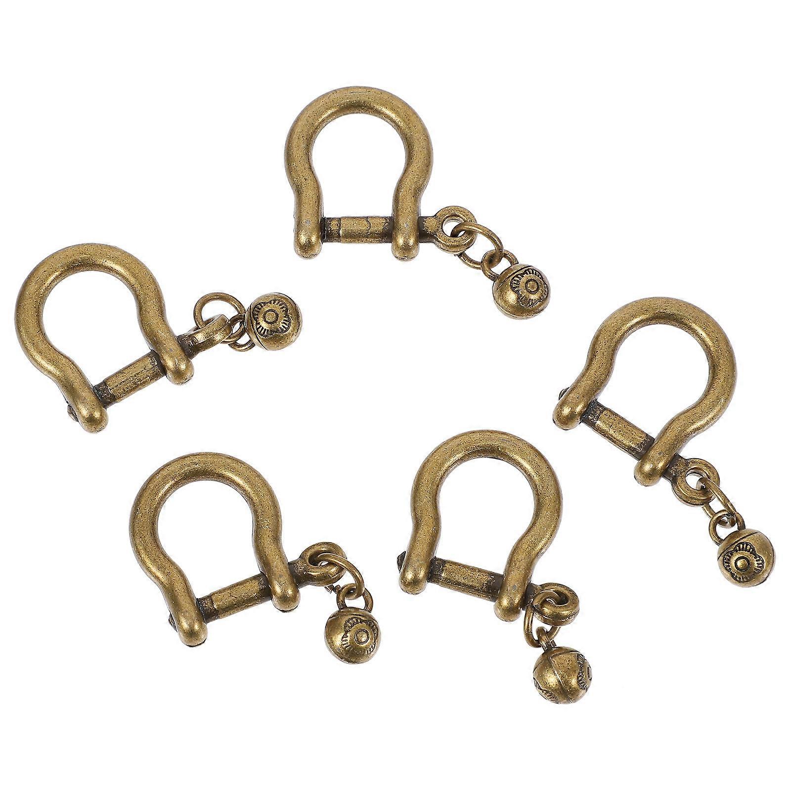 5 Pcs Golden Alloy D-Type Buckles for Decoration Easy to Use and Install