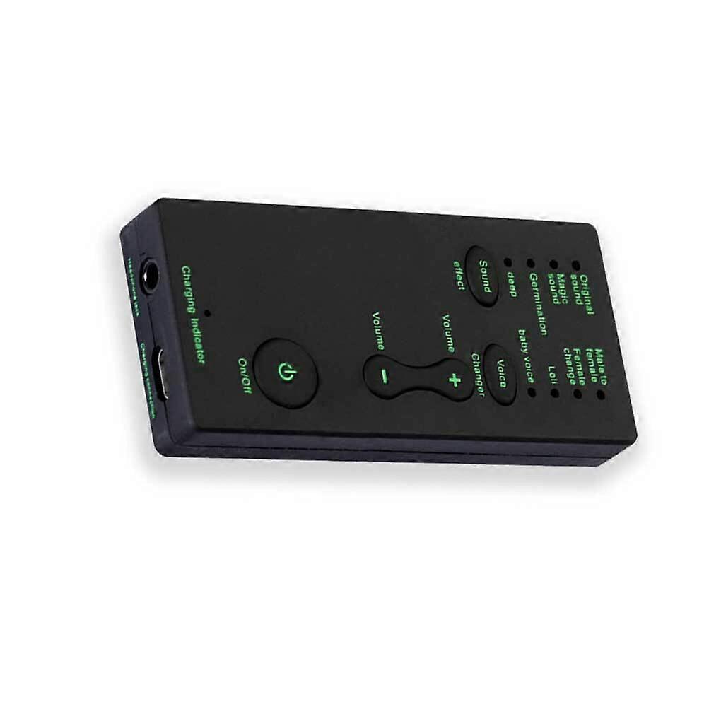 Voice changer device, rechargeable sound card with 7 sound effects, professional portable sound mixer board, phone, laptop.