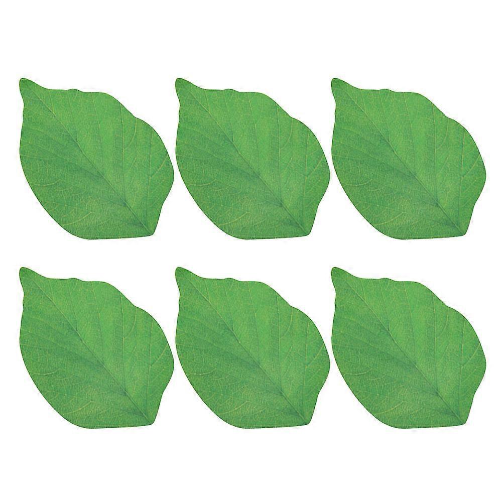 1 Set Simulated Leaf Note Stickers Reminder Stickers Bookmark Stickers Green
